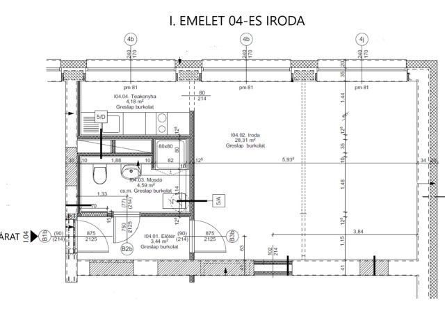Új irodaház kialakítása a Csaba utcában, iroda kiadó