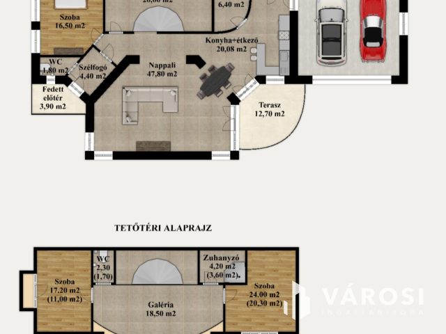 Újszerű családi ház, dupla garázzsal, gyönyörű udvarral